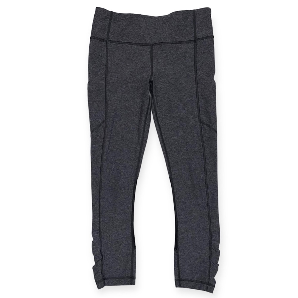 Lululemon Heather Grey & Black Capri Leggings size 6